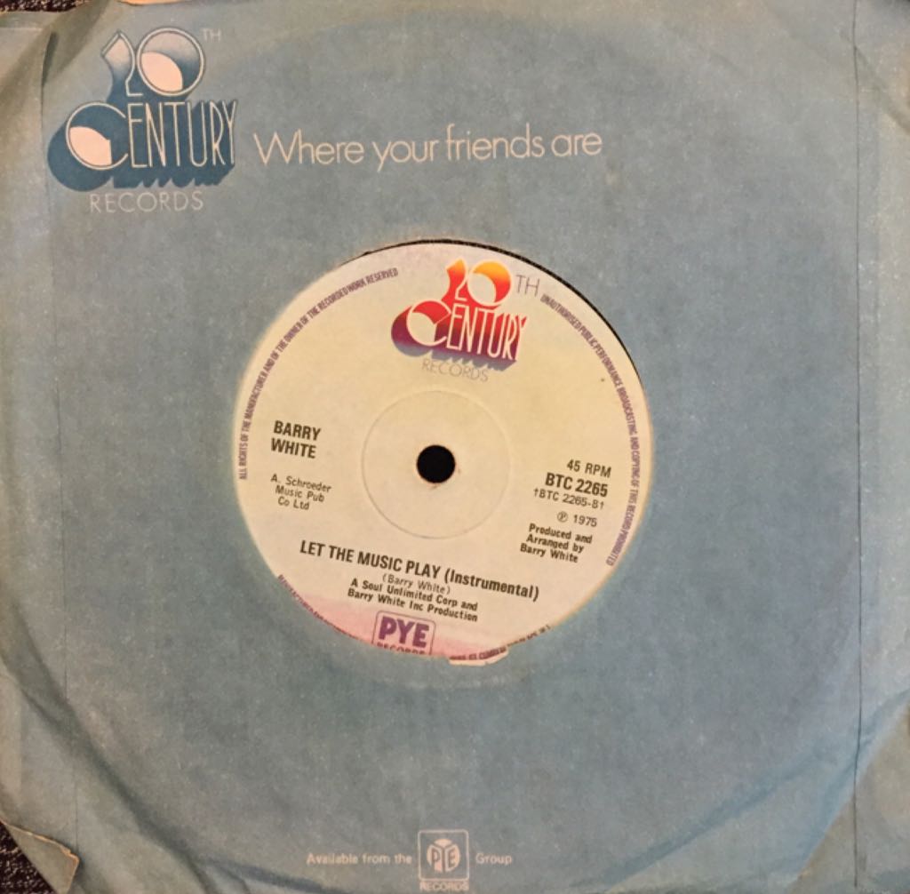 Let The Music Play - White, Barry (7”) music collectible - Main Image 2