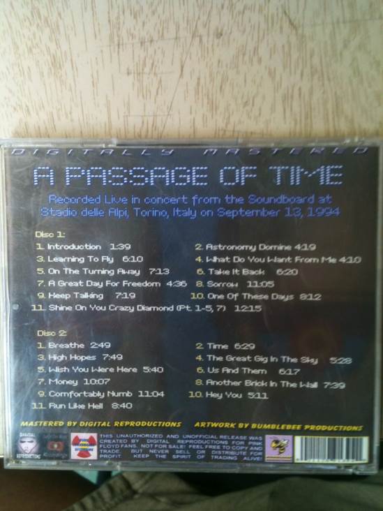 A Passage Of Time - Pink Floyd (CD) music collectible - Main Image 2