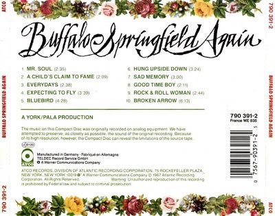 Buffalo Springfield again - Buffalo Springfield (CD - 33:56) music collectible [Barcode 075679039125] - Main Image 2