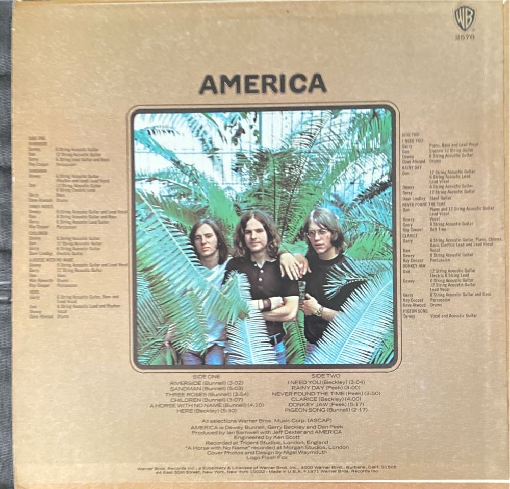 America - America (12” - 46) music collectible - Main Image 2