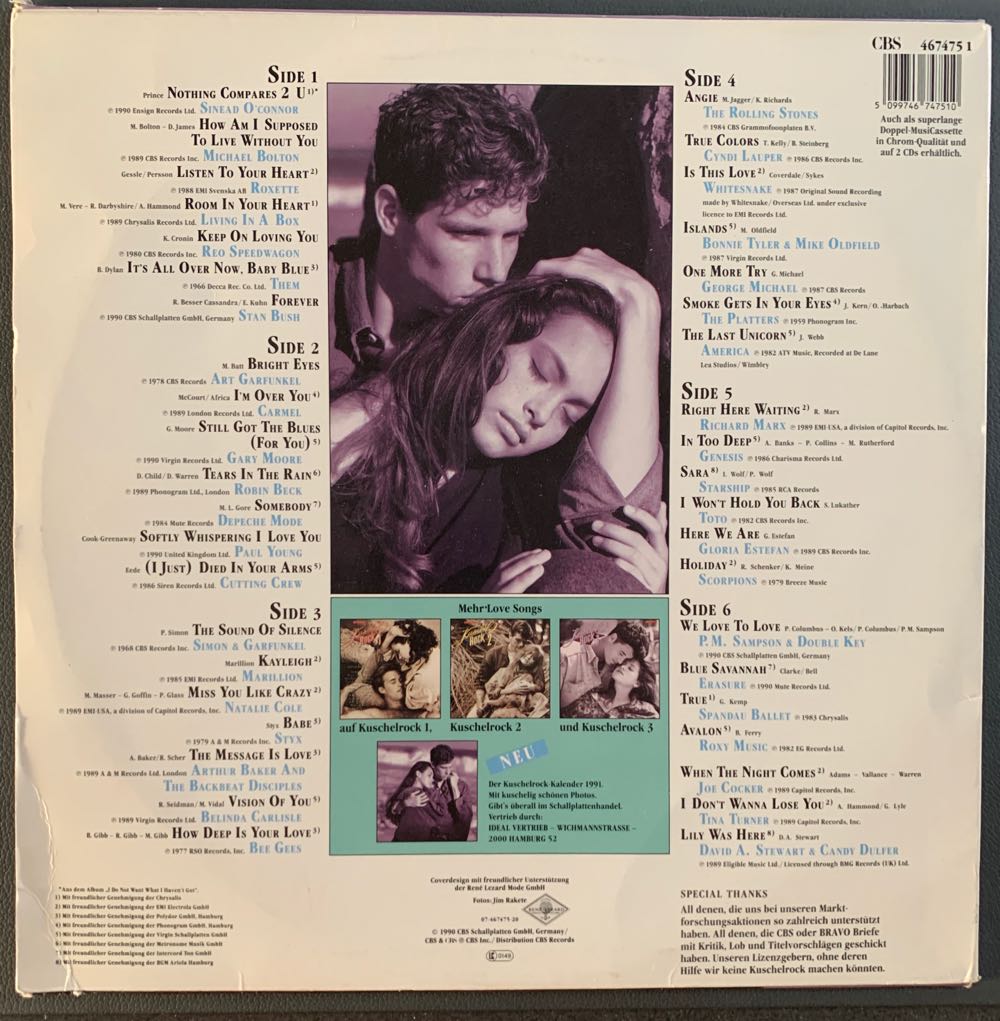 Kuschel Rock 4 - Kuschelrock (12”) music collectible [Barcode 5099746747510] - Main Image 2