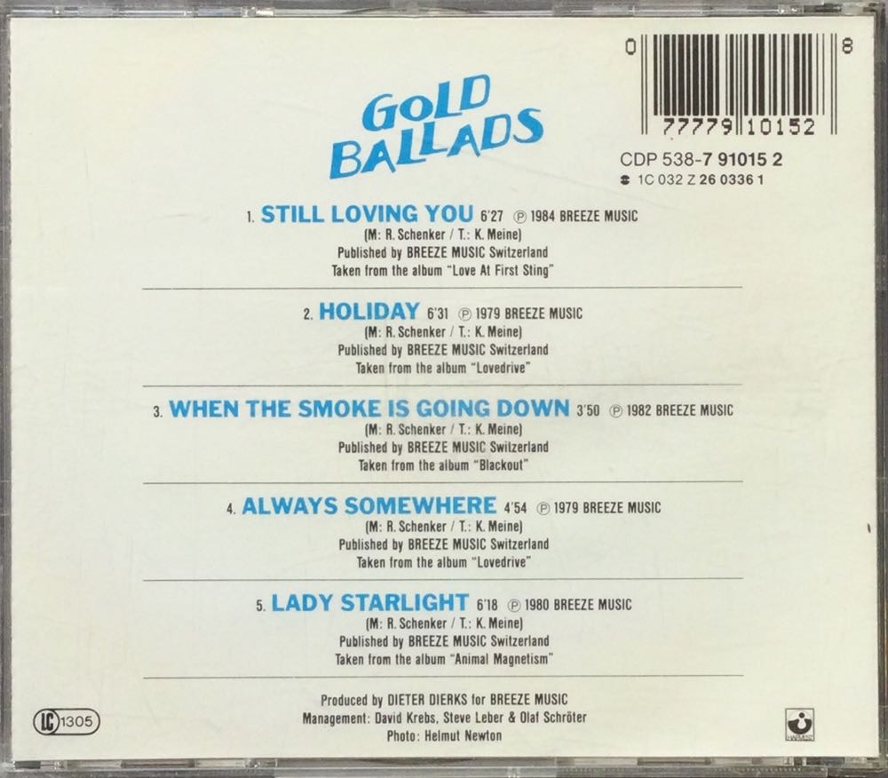 Gold Ballads - Scorpions (CD) music collectible [Barcode 077779101528] - Main Image 3