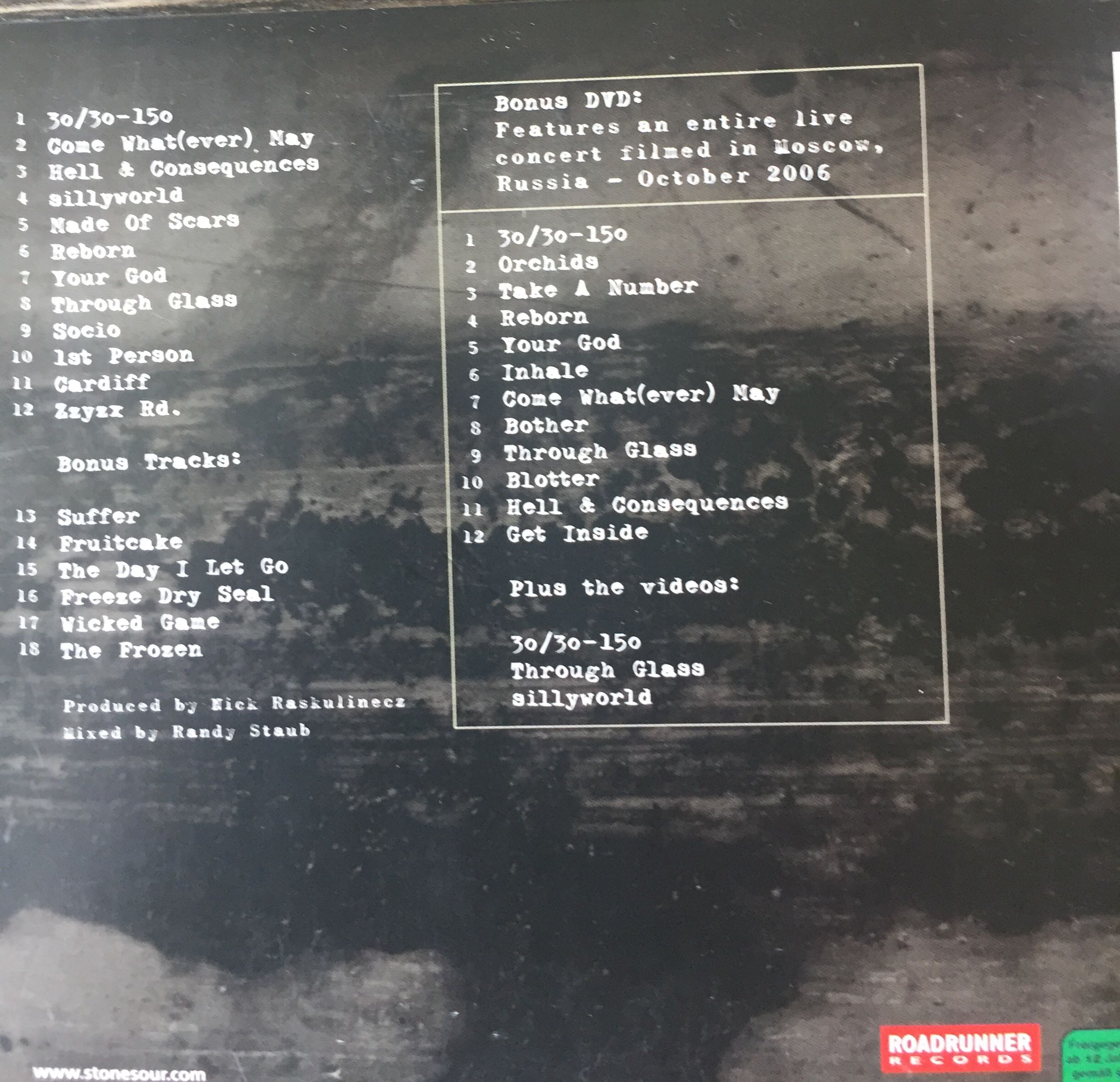 Come What(ever) May - Stone Sour (CD/DVD) music collectible [Barcode 016861807351] - Main Image 2