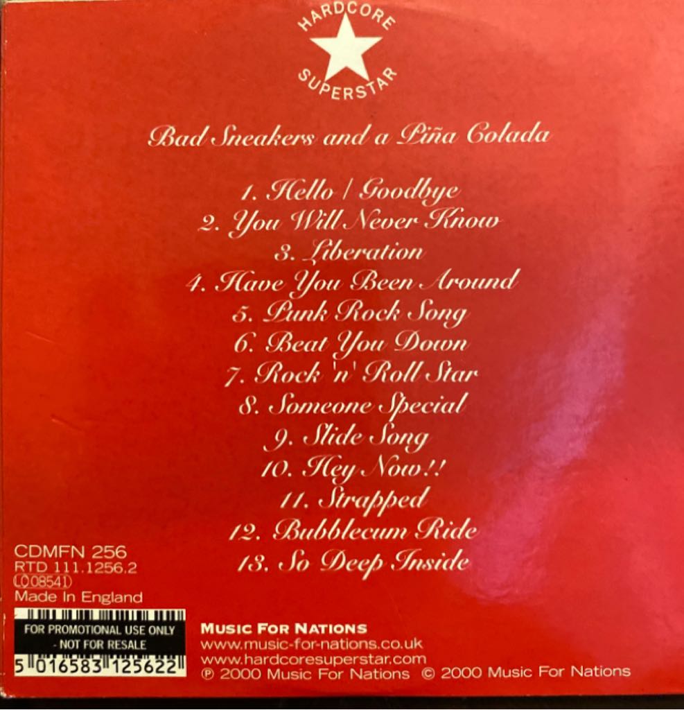 Bad Sneakers and a Pina Colada - Hardcore Superstar (CD) music collectible [Barcode 7391946085101] - Main Image 2