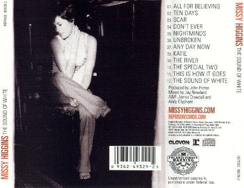 The Sound Of White - Missy Higgins (CD) music collectible [Barcode 093624932925] - Main Image 2
