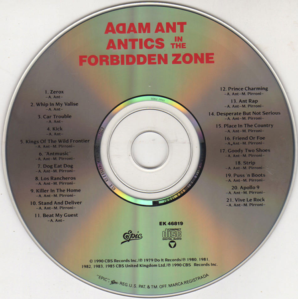 Antics In The Forbidden Zone - Adam Ant (CD - 73) music collectible - Main Image 3