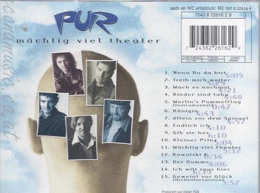 Mächtig viel Theater - Pur (CD - 66) music collectible [Barcode 724382261629] - Main Image 2