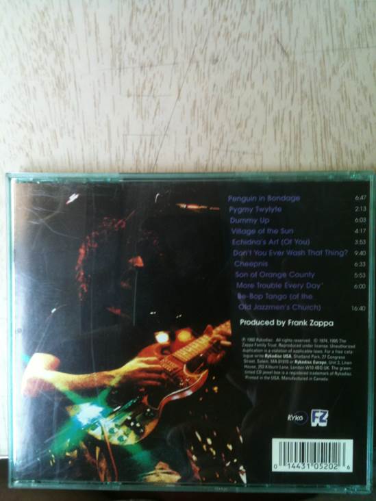 Roxy & Elsewhere - Frank Zappa/The Mothers (CD) music collectible - Main Image 2