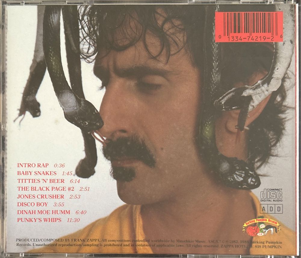 Baby Snakes (1982) - Frank Zappa (CD - 36) music collectible [Barcode 013347421926] - Main Image 2