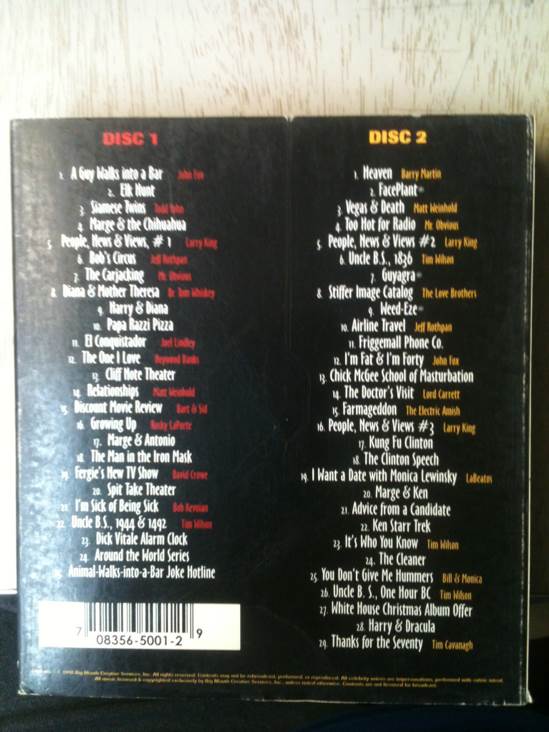 Back In ’98 - Bob & Tom (CD) music collectible [Barcode 708356500129] - Main Image 2