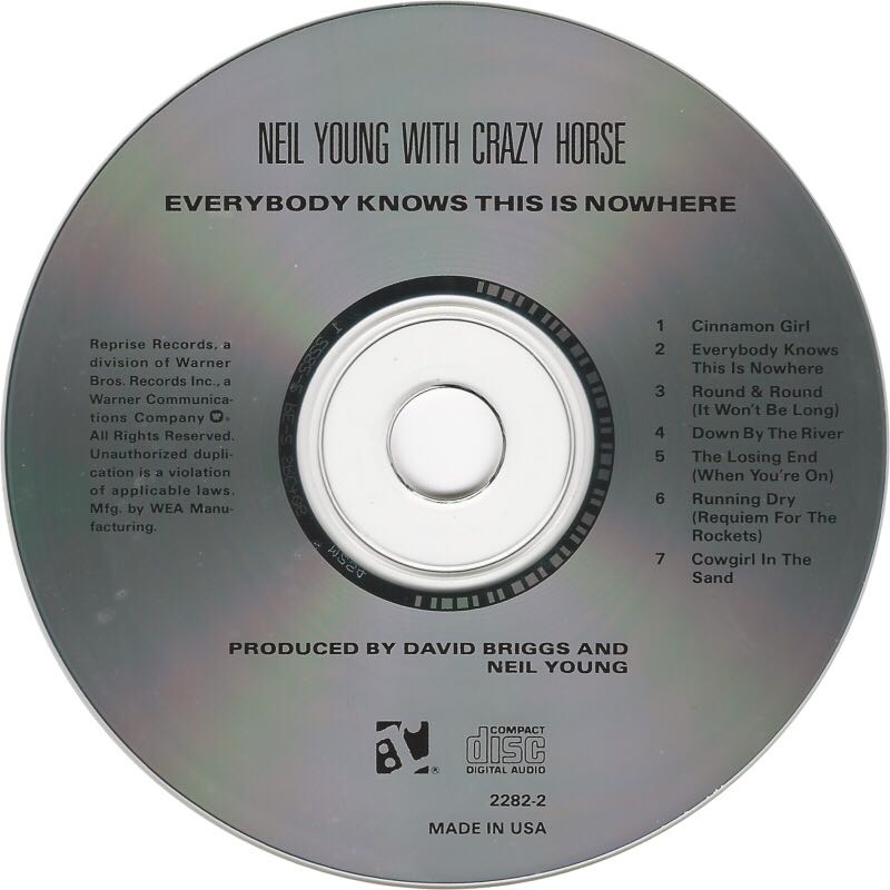 Everybody Knows This Is Nowhere - Neil Young (CD - 41) music collectible [Barcode 075992724227] - Main Image 4
