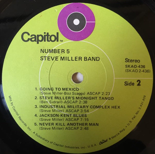 Number 5 - Miller Band, Steve (12” - 36) music collectible - Main Image 4