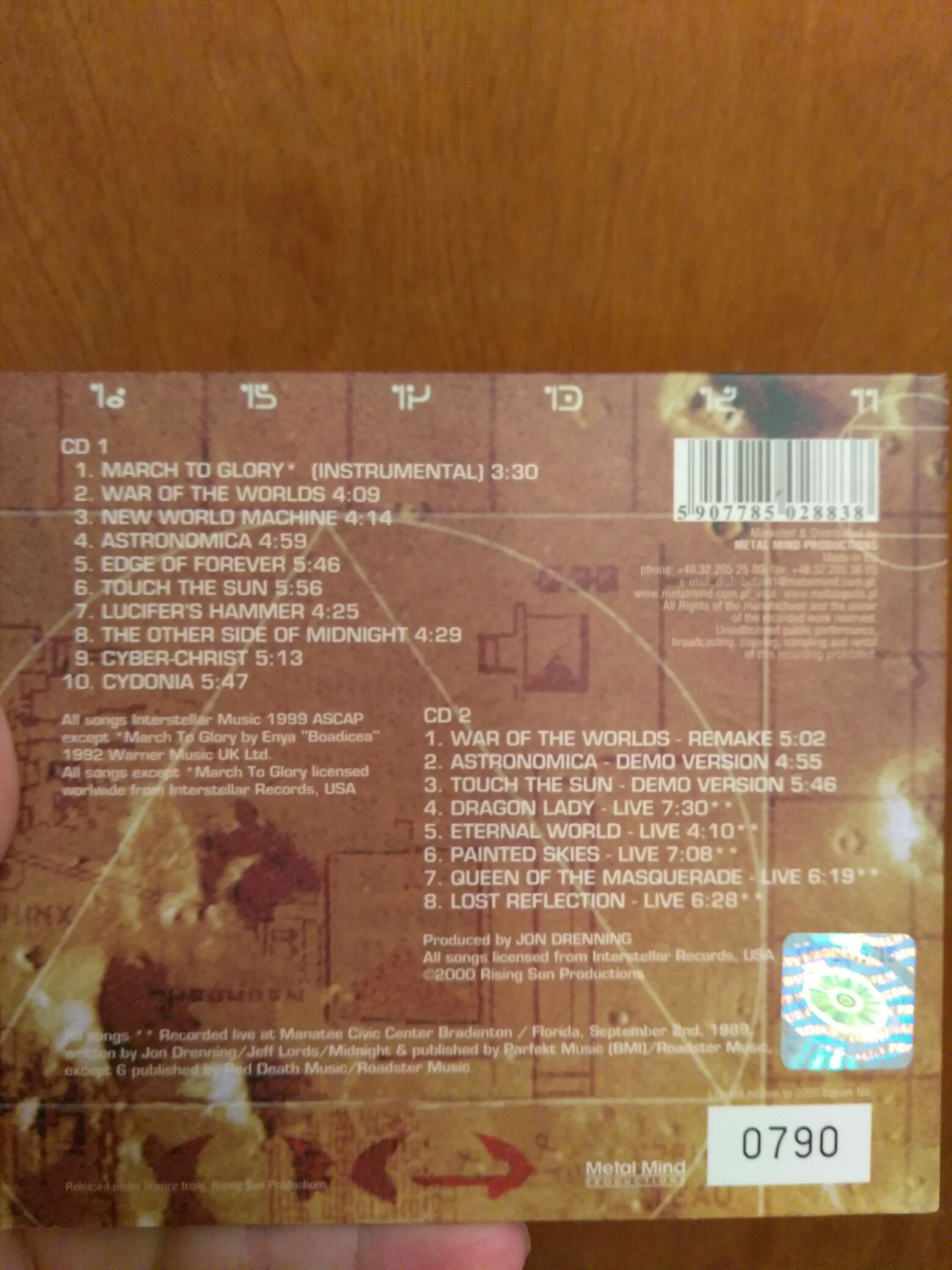 Astronomica (2 CD) - Crimson Glory (CD) music collectible [Barcode 5907785028838] - Main Image 2