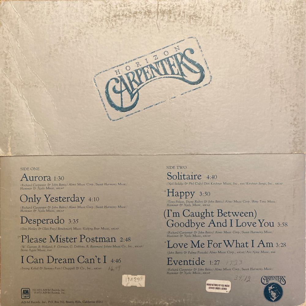 Horizon - Carpenters (12”) music collectible - Main Image 2