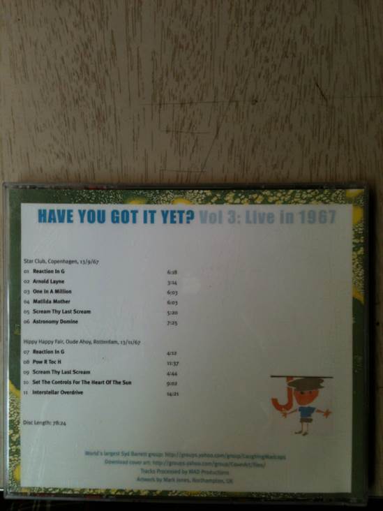Have You Got It Yet? Vol. 3 - Syd Barrett (CD) music collectible - Main Image 2