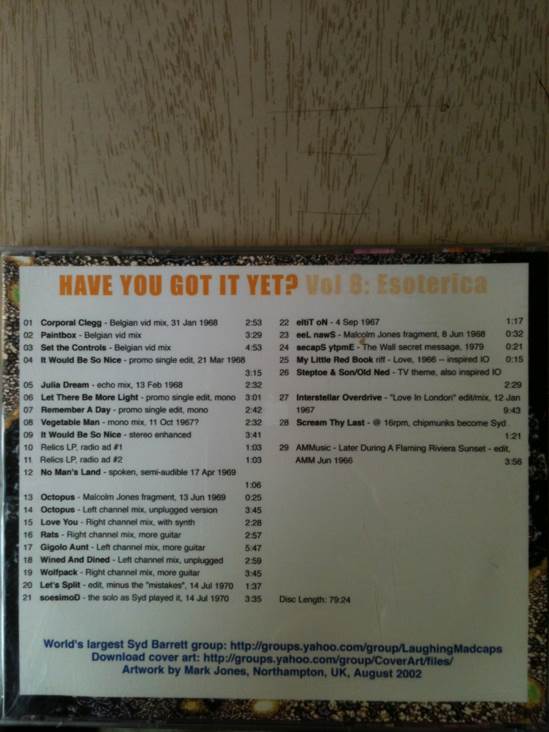 Have You Got It Yet? Vol. 8 - Syd Barrett (CD) music collectible - Main Image 2
