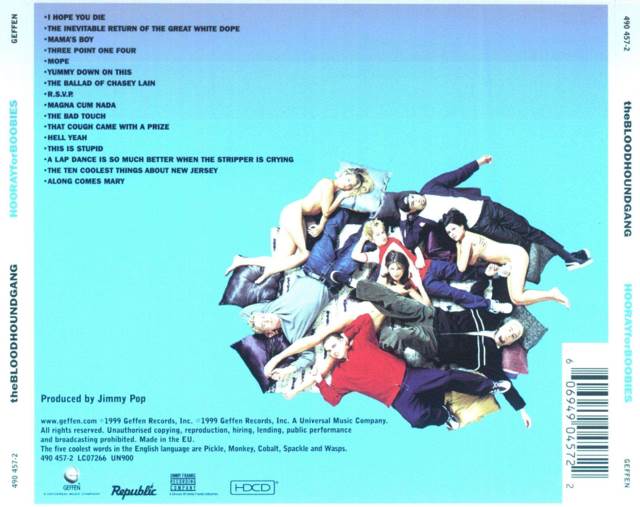 Hooray For Boobies - The Bloodhound Gang (CD - 61) music collectible [Barcode 606949045524] - Main Image 2