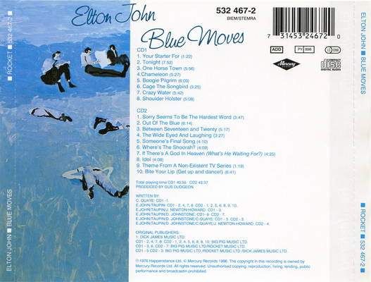 Blue Moves - John, Elton (CD - 84:47) music collectible [Barcode 076732601129] - Main Image 2