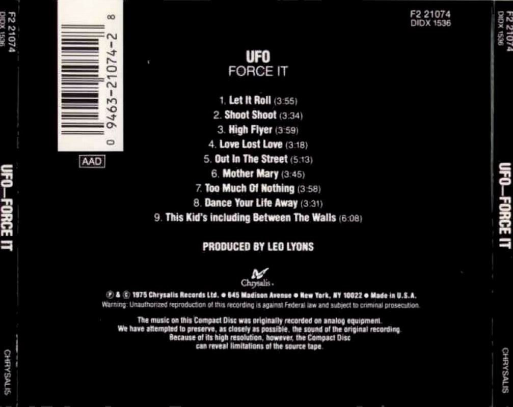 Force It (Super Deluxe) - UFO (CD - 38:11) music collectible [Barcode 5099950444120] - Main Image 2