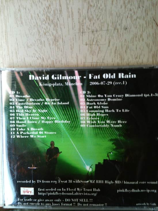 Fat Old Rain - David Gilmour (CD) music collectible - Main Image 2