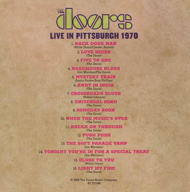 Live In Pittsburgh - The Doors music collectible - Main Image 2