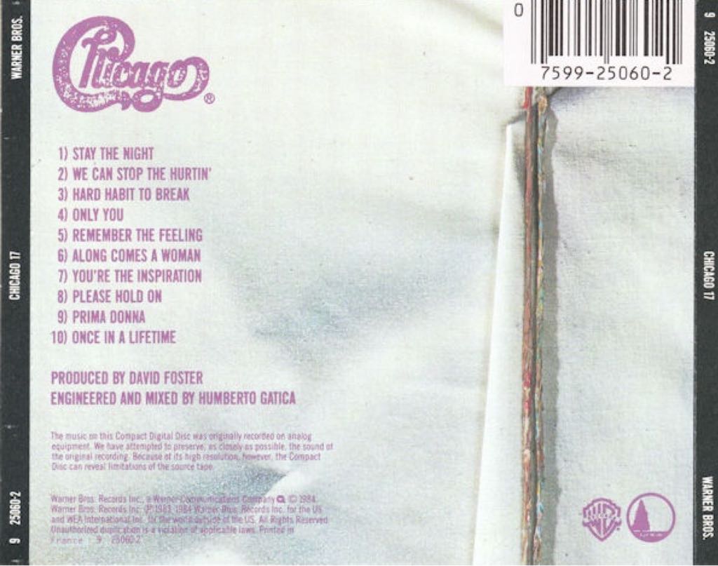Chicago 17 - Chicago (CD - 42) music collectible [Barcode 821797078962] - Main Image 2