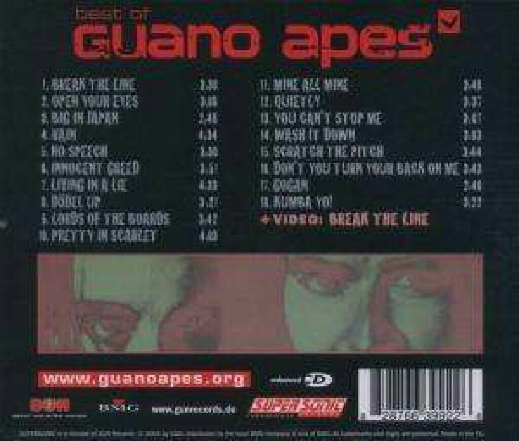 Planet of the Apes: Best of Guano Apes - Guano Apes (CD - 65) music collectible [Barcode 828766399226] - Main Image 2