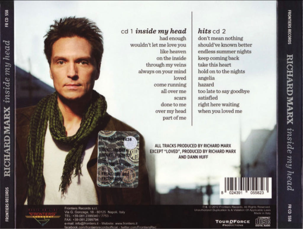 Inside My Head - Marx, Richard (CD) music collectible [Barcode 8024391055823] - Main Image 2