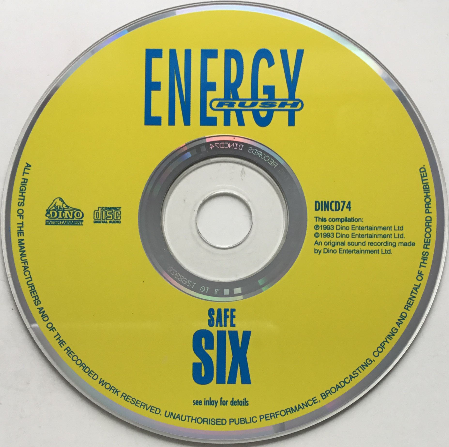 Energy Rush Safe Six - Verzamel Dance (CD - 75) music collectible [Barcode 5018271080022] - Main Image 4