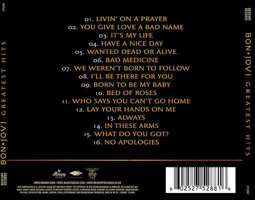 Greatest Hits - Bon Jovi (CD - 83) music collectible [Barcode 602527517001] - Main Image 2