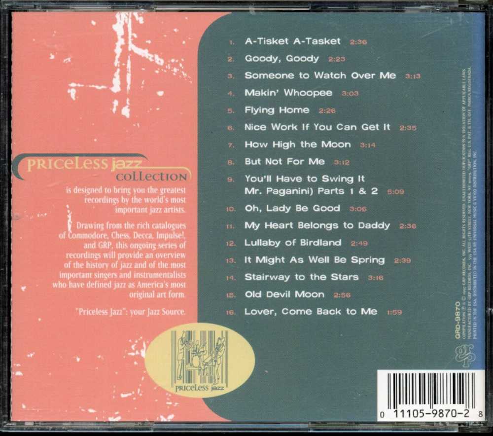 Priceless Jazz - Fitzgerald, Ella (CD) music collectible [Barcode 011105987028] - Main Image 2