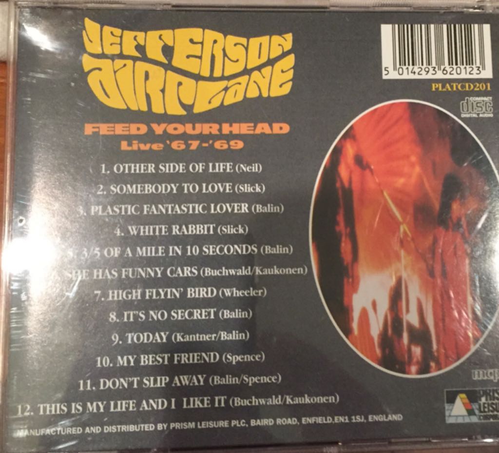 Feed Your Head Live 67-69 - Jefferson Airplane (CD) music collectible [Barcode 5014293620123] - Main Image 2