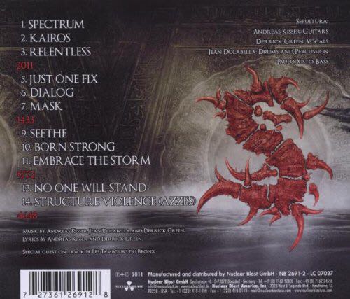 Kairos - Sepultura (CD) music collectible [Barcode 727361269128] - Main Image 2