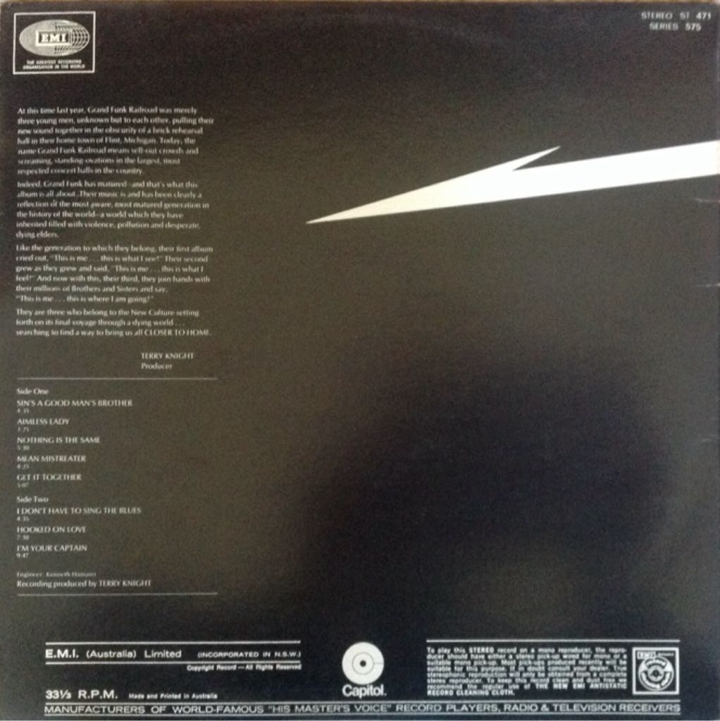 Closer To Home - Grand Funk Railroad (12”) music collectible - Main Image 2