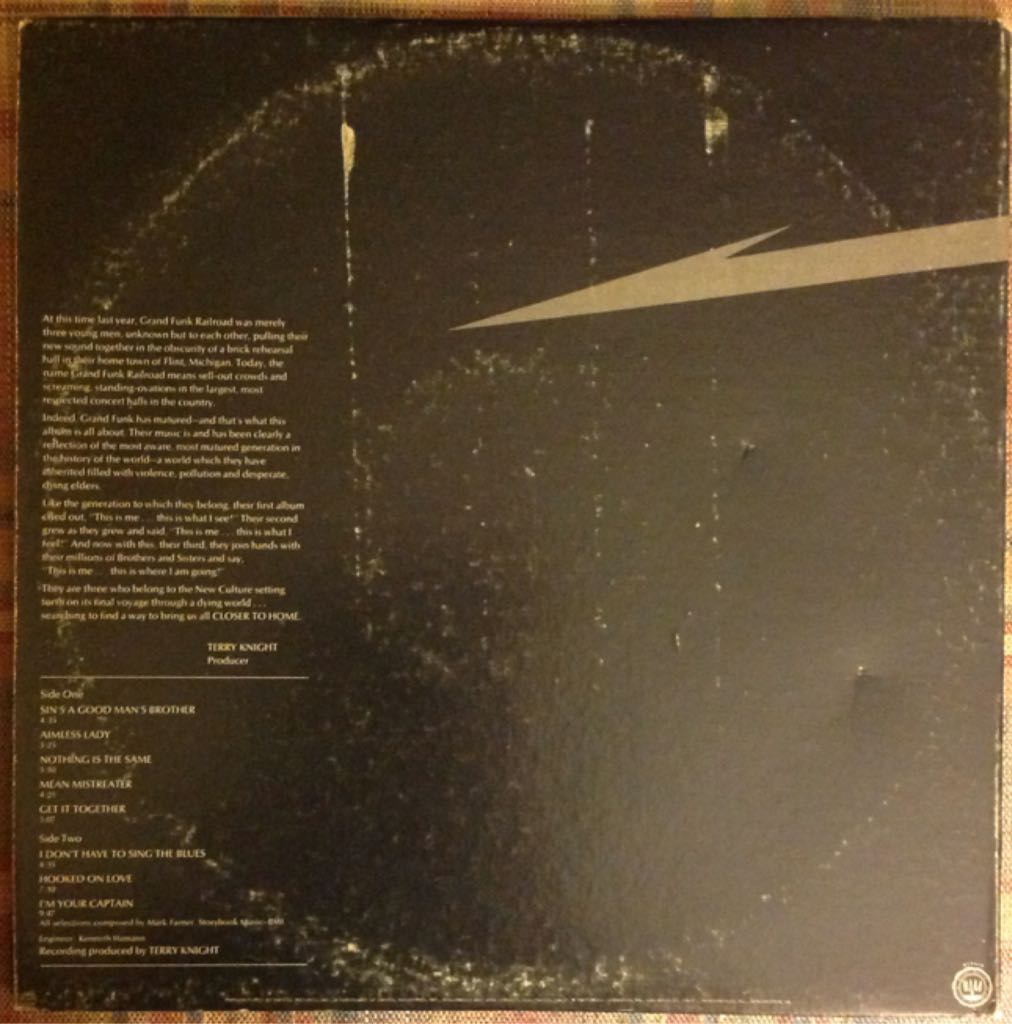 Closer To Home - Grand Funk Railroad (12”) music collectible - Main Image 2