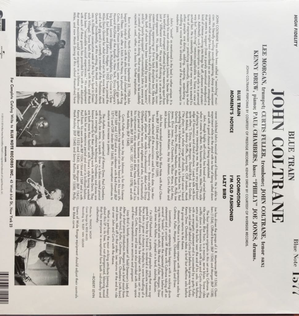 Blue Train - Coltrane , John (12”) music collectible [Barcode 602537714100] - Main Image 2