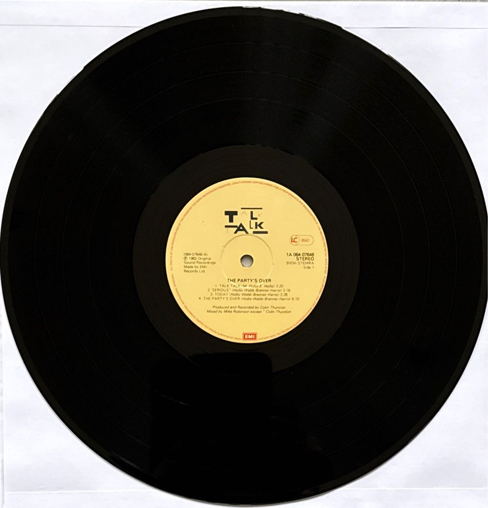 The Party’s Over - Talk Talk (12”) music collectible - Main Image 3