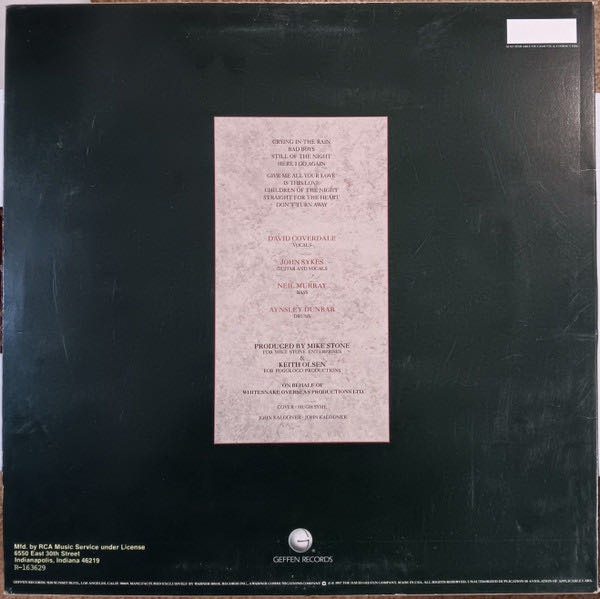 Whitesnake - Whitesnake (12” - 53) music collectible - Main Image 3