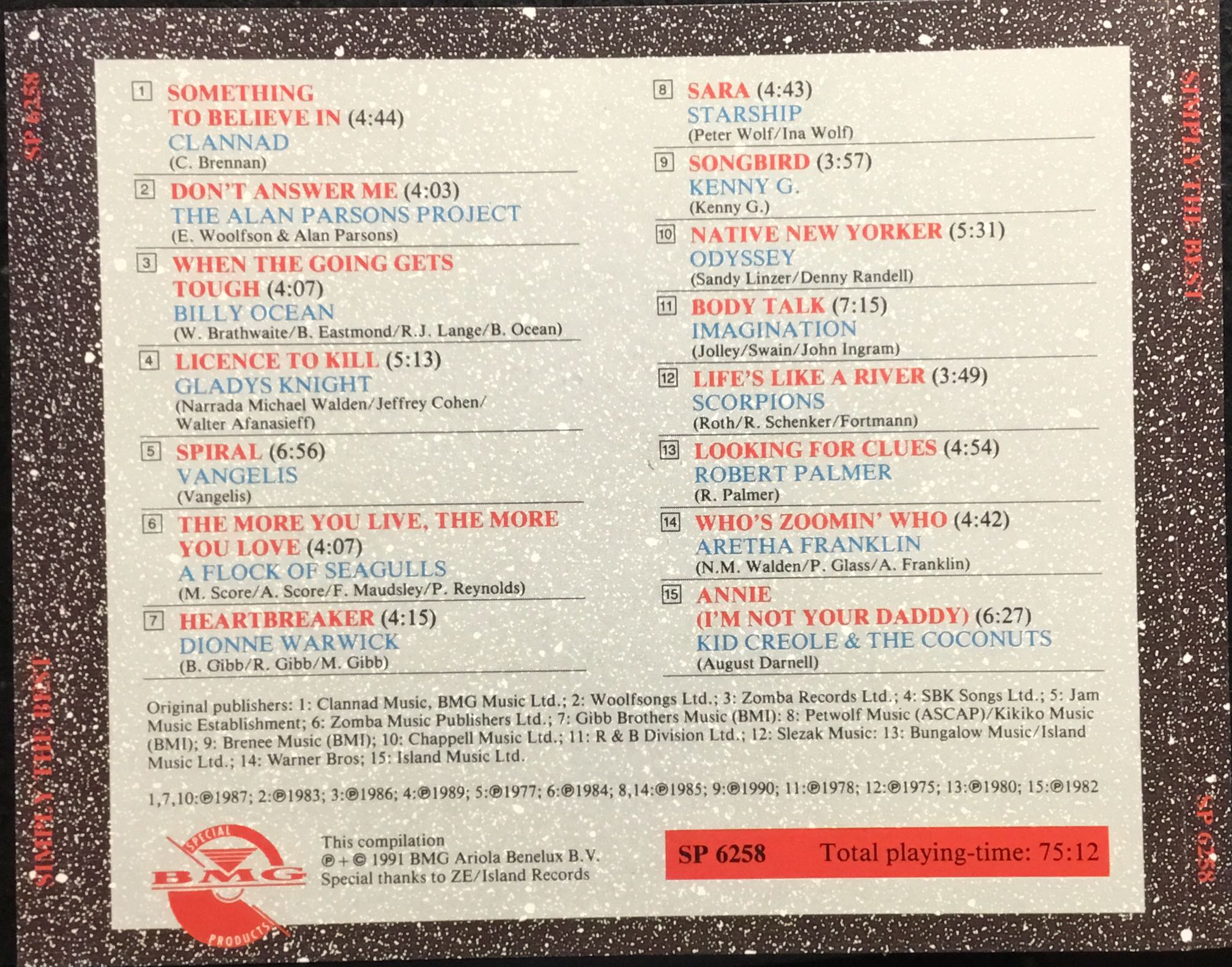 Simply The Best - Verzamel 90 (CD - 75) music collectible - Main Image 2