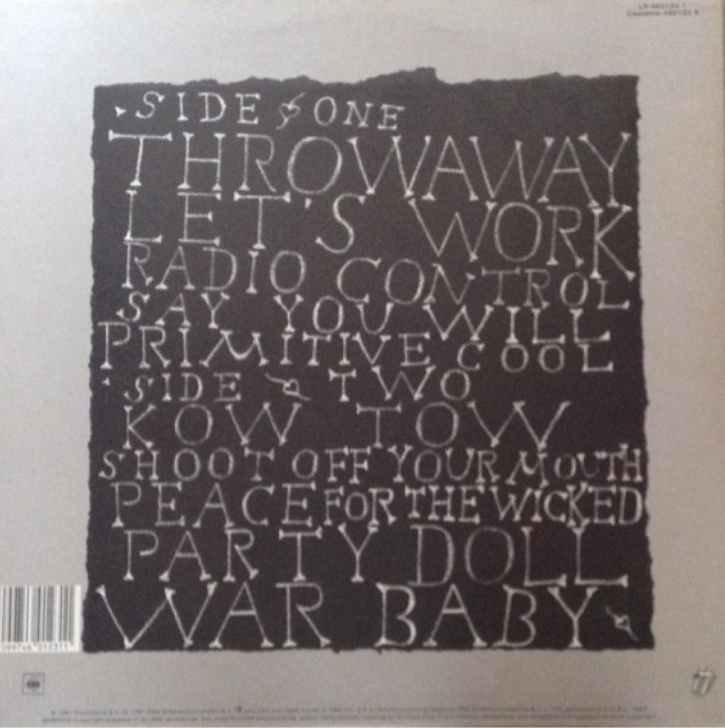 Primitive Cool - Mick Jagger (12” - 49:20) music collectible - Main Image 2