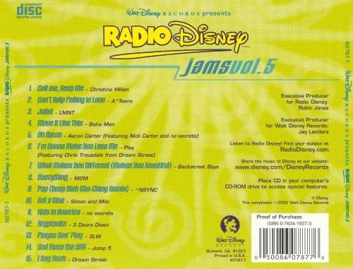 Radio Disney Jams Volume 5 - Disney (CD - 52) music collectible [Barcode 050086078776] - Main Image 2