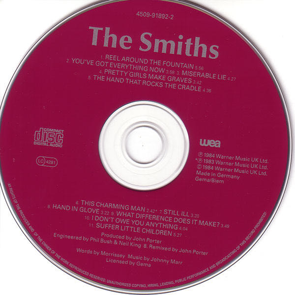 The Smiths - The Smiths (CD - 46) music collectible [Barcode 745099189228] - Main Image 4