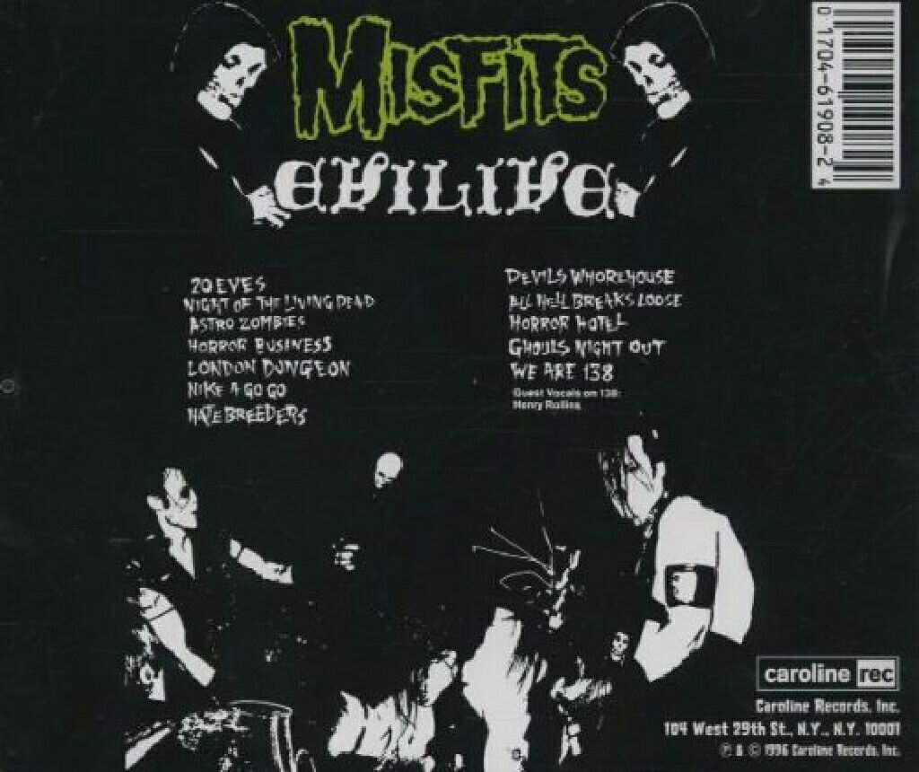 Evilive - Misfits (CD) music collectible [Barcode 017046190824] - Main Image 2