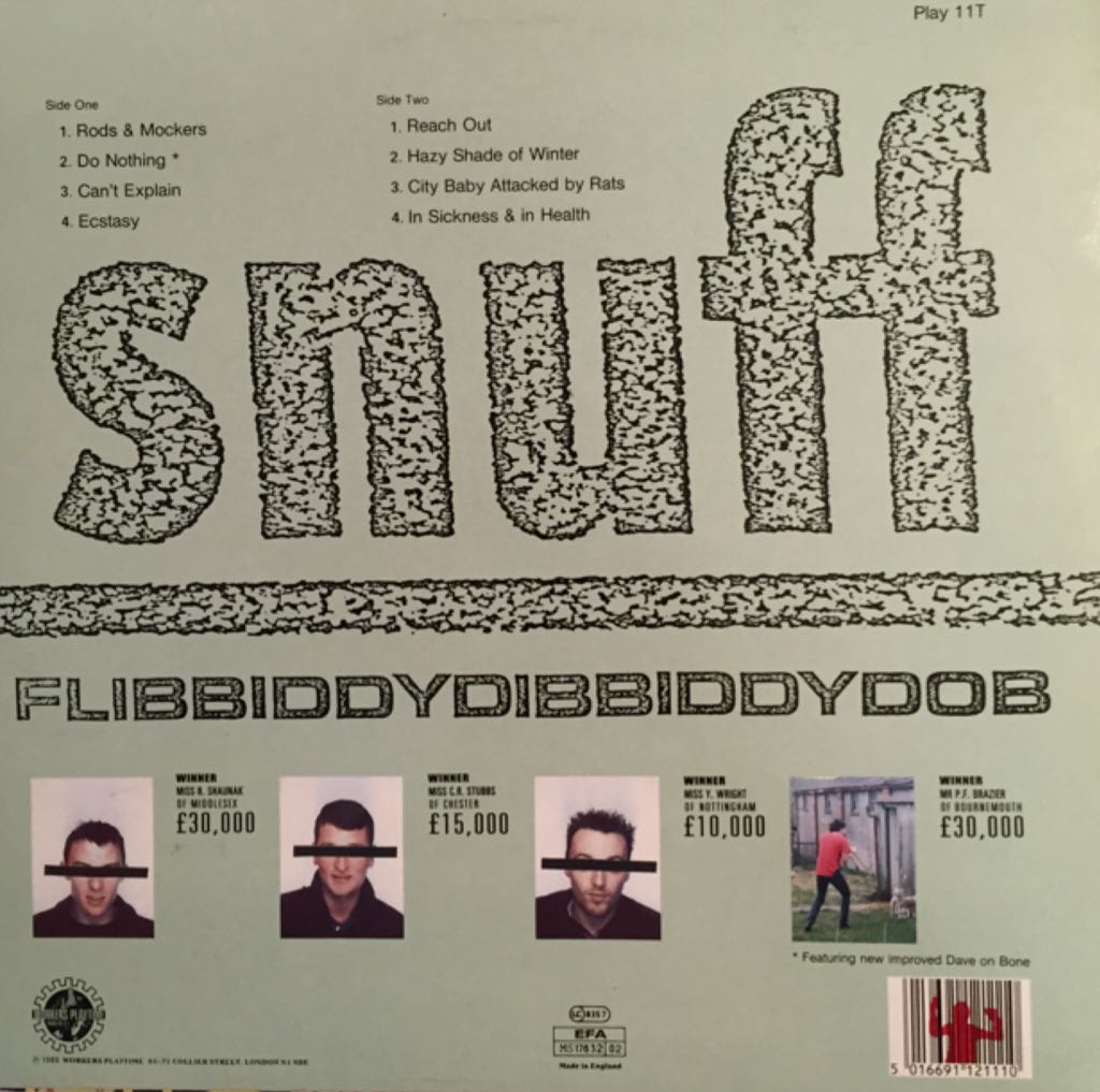 Flibbiddydibbiddydob - Snuff (12”) music collectible [Barcode 5016691121110] - Main Image 2