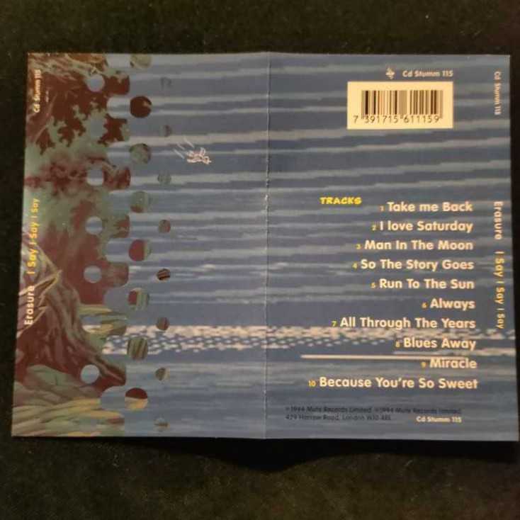 I Say I Say I Say - Erasure (CD - 44) music collectible [Barcode 7391715611159] - Main Image 2