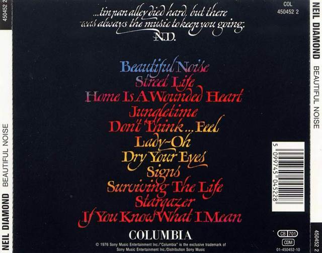 Beautiful Noise - Neil Diamond music collectible - Main Image 2