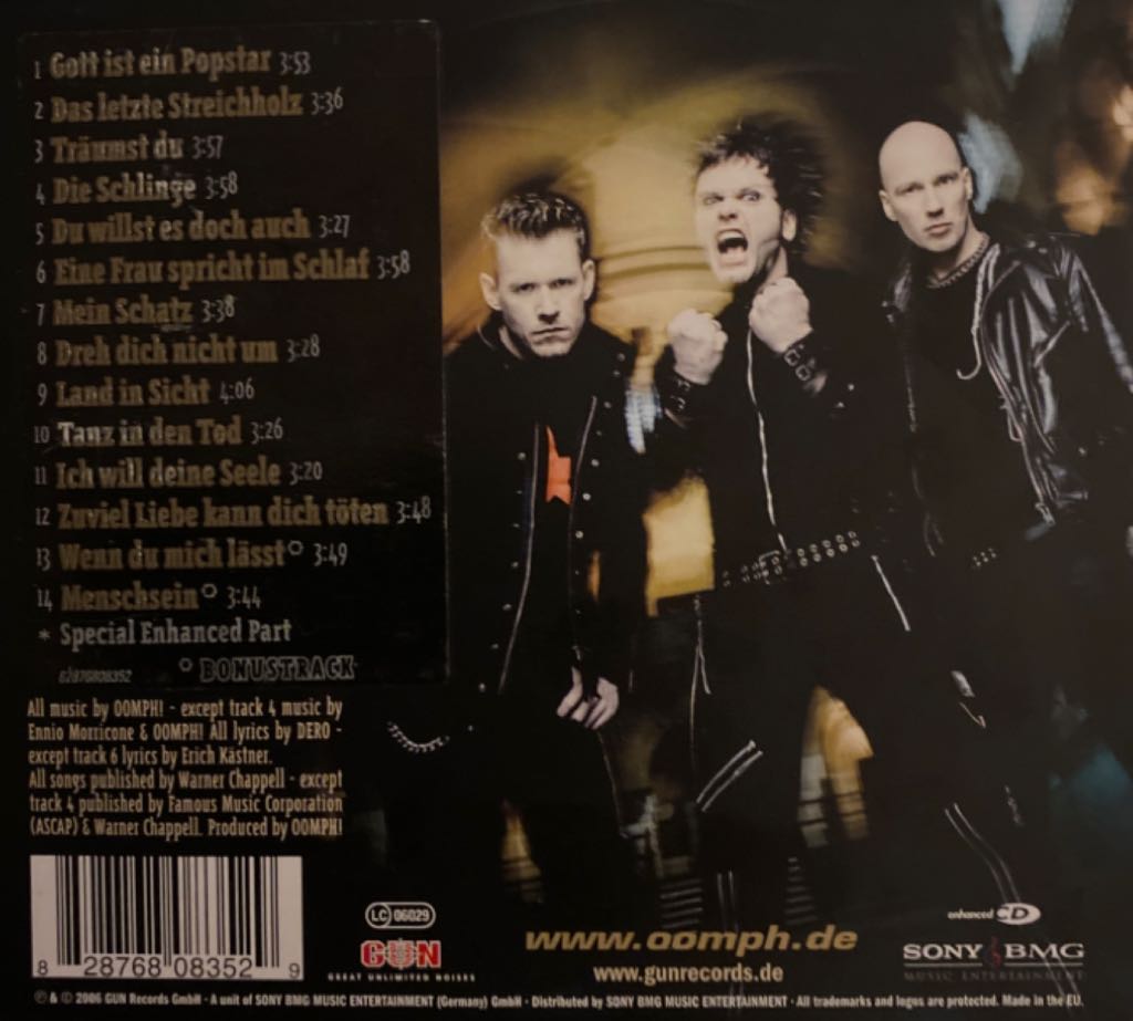 Glaube liebe Tod - Oomph! (CD) music collectible [Barcode 828768083529] - Main Image 2