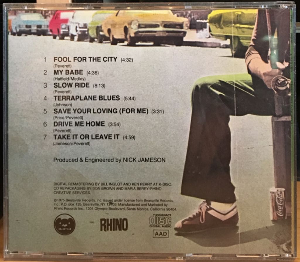 1975 Fool for the City - Foghat (12”) music collectible - Main Image 2