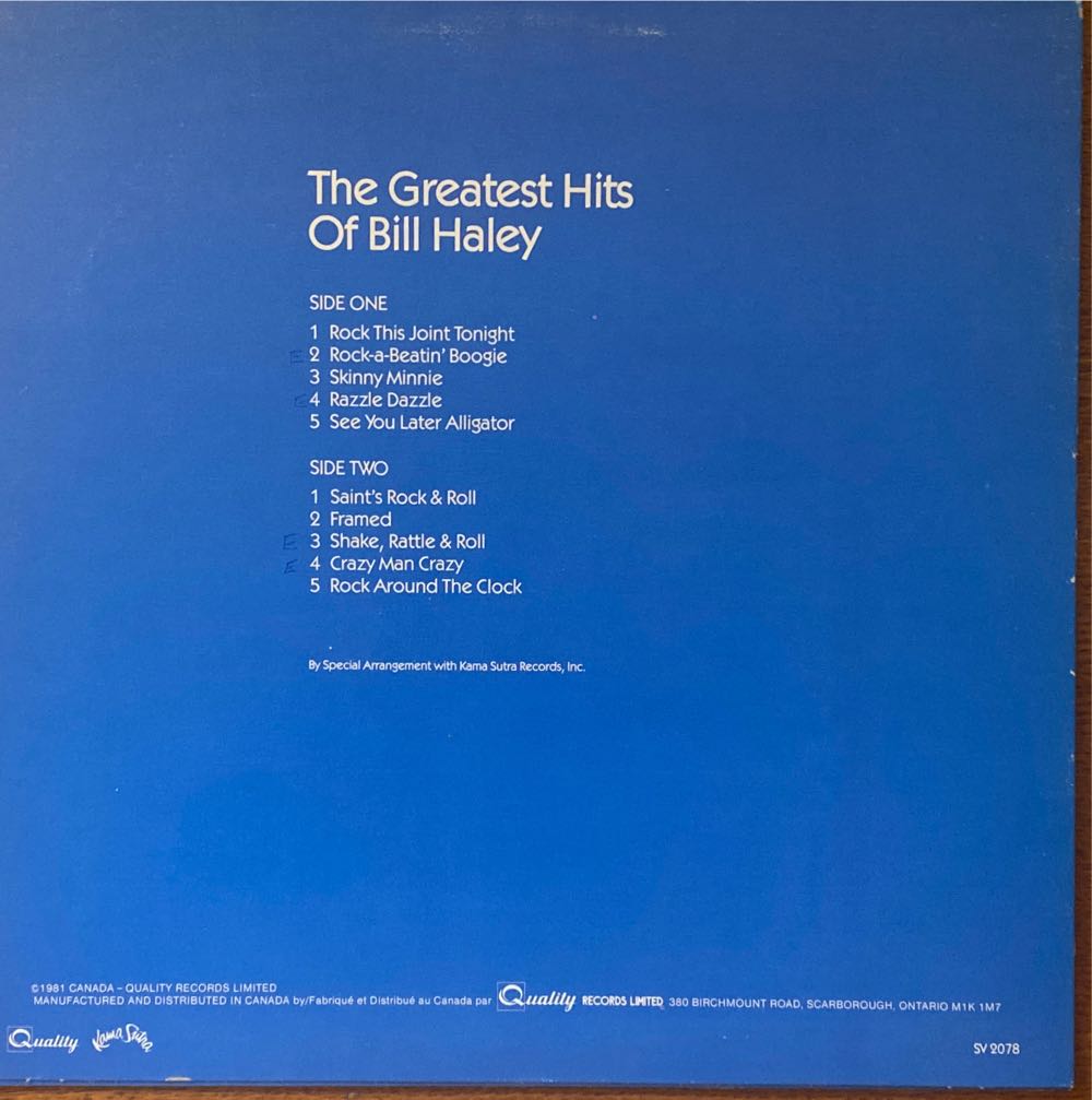 Bill Haley’s Greatest Hits! - Bill Haley And His Comets (12”) music collectible - Main Image 2
