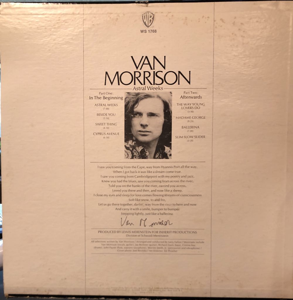 Astral Weeks - Morrison, Van (12”) music collectible - Main Image 2